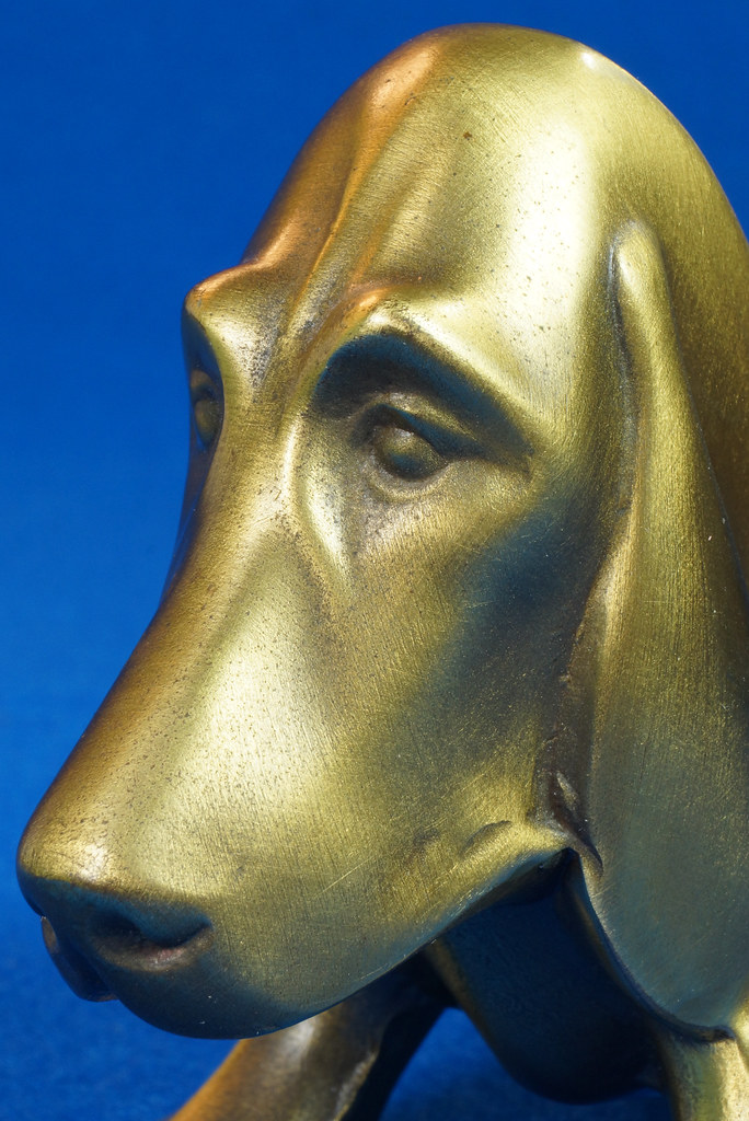 RD15564 Vintage Brass Bassett Hound Dog Pipe Holder Rest H… Flickr