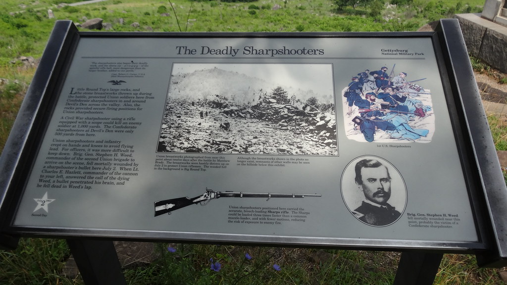 Sharpshooters, Little Round Top, Gettysburg NMP, PA Flickr