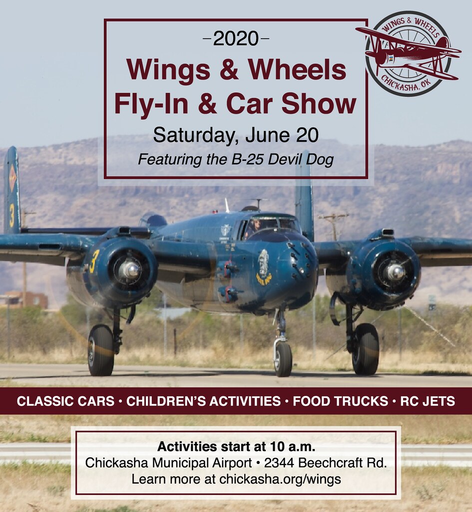 2020 Wings & Wheels FlyIn & Car Show Poster City of Chickasha Flickr