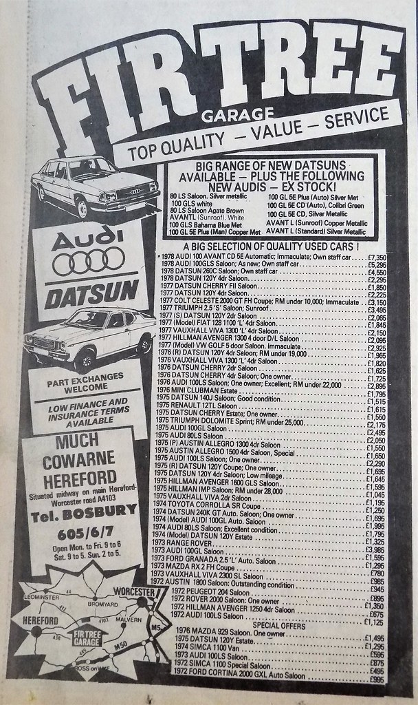 1978 ADVERT FIR TREE GARAGE MUCH COWARNE HEREFORD Flickr