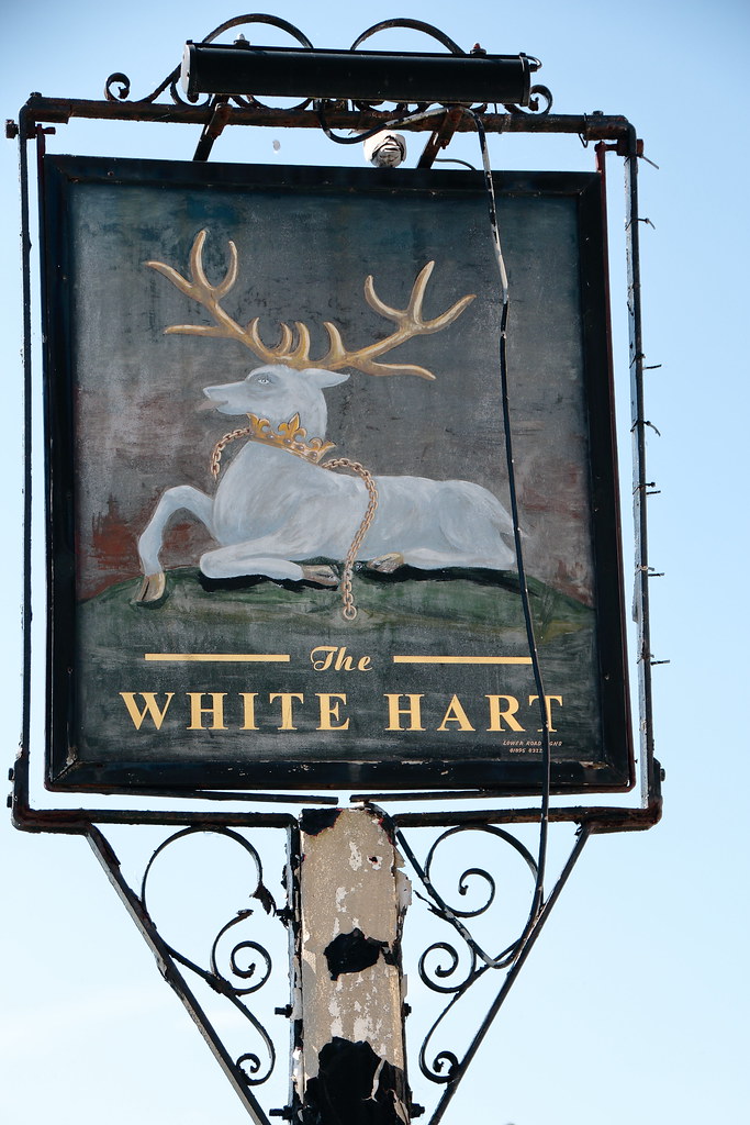 Pub sign for The White Hart, St. Osyth Peter Anthony Gorman Flickr