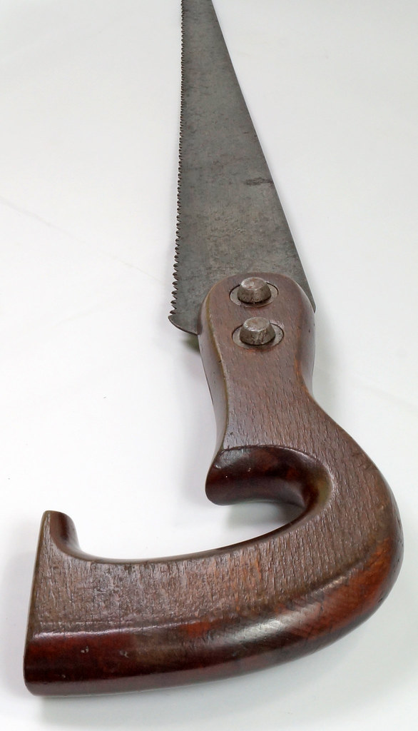 SOLD Antique THE SIMONDS SAW CO Fishtail Handle Keyhole Saw 16" Blade