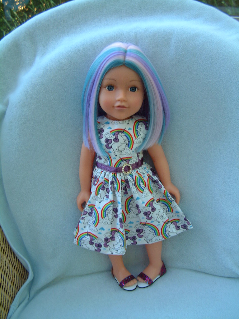 DesignaFriend doll in wig She's wearing a dress handmade b… Flickr