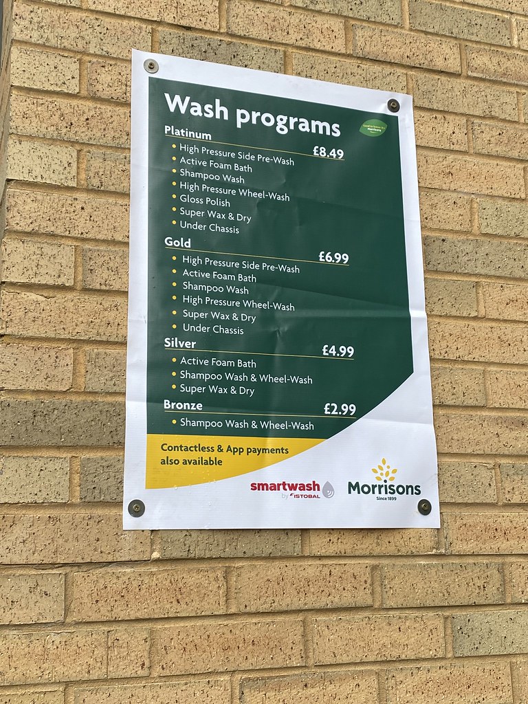 Morrison’s wash menu with Featuring Istobal Smart Wash app… Flickr