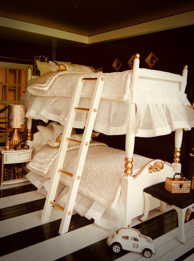 Bunk beds made from Barbie Starlight Canopy Bed. I hacked … Flickr