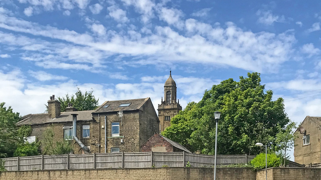 Queensbury from the queue to get in to Tesco Tim Green Flickr