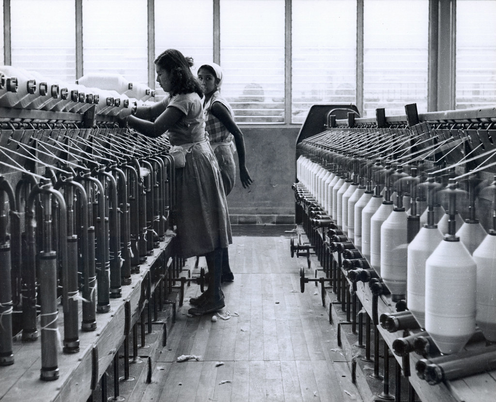 Workers in textile mill, 1956 Workers in the textile mill … Flickr