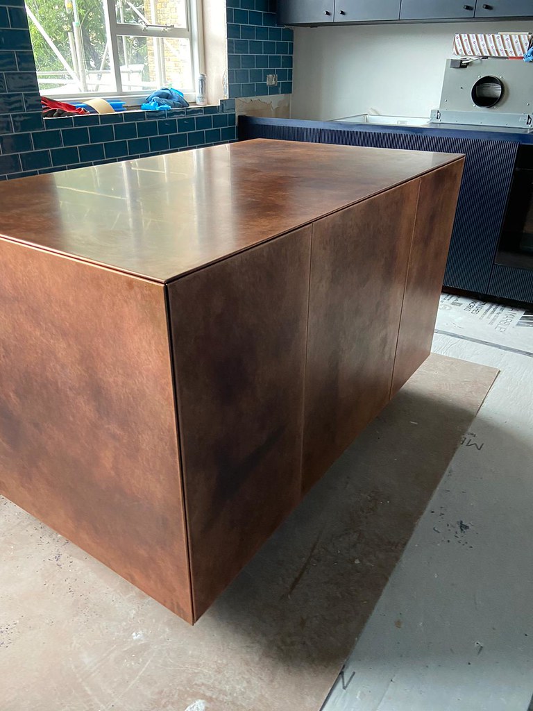 Aged Copper Clad Kitchen Island john rutter Flickr