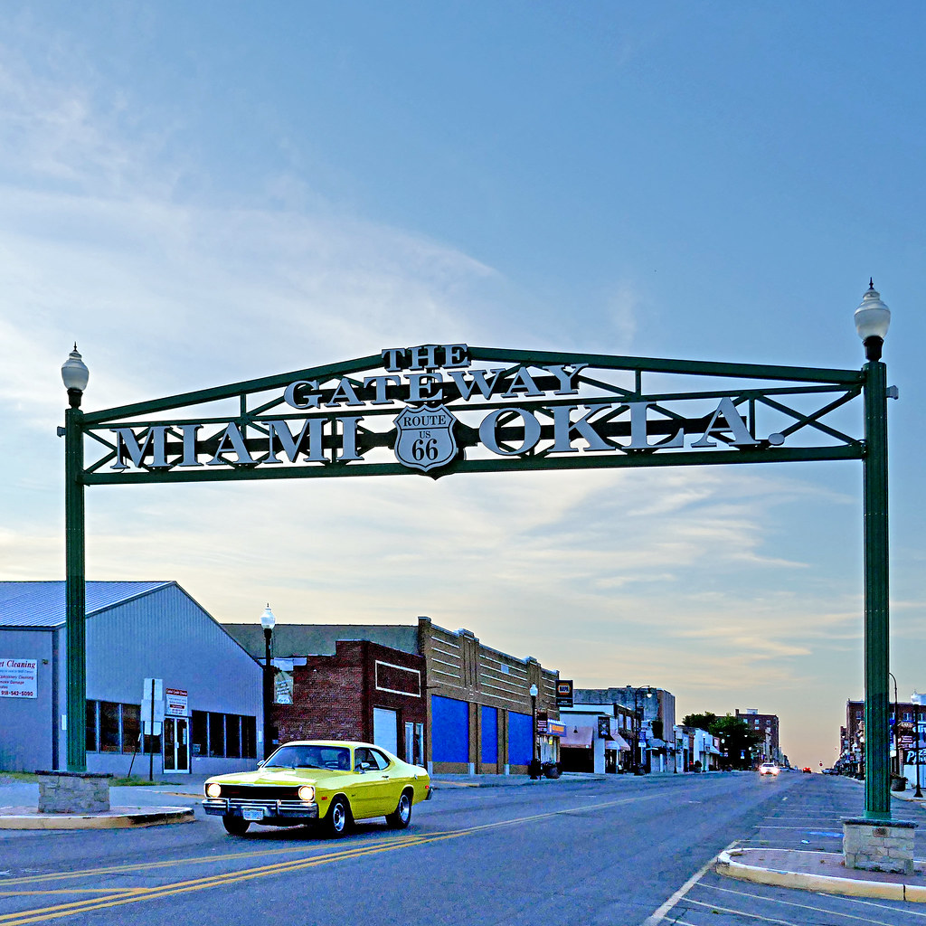 Miami, Oklahoma, USA Route 66 Arch at Dusk The Gateway M… Flickr