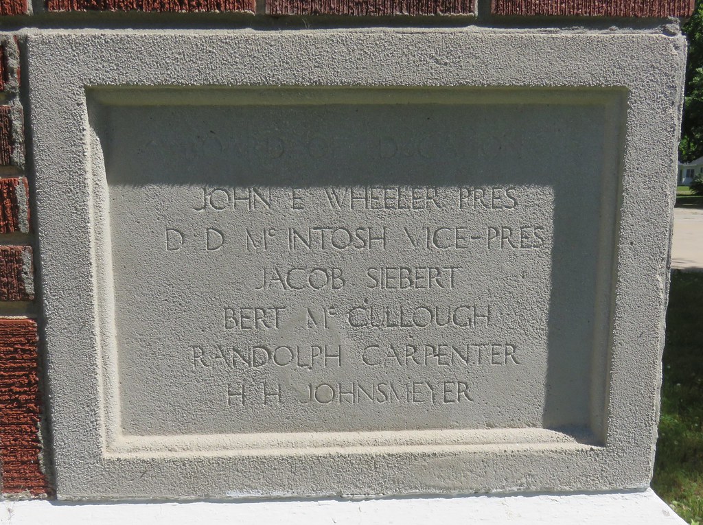 Old BownCorby School Cornerstone (Marion, Kansas) Flickr