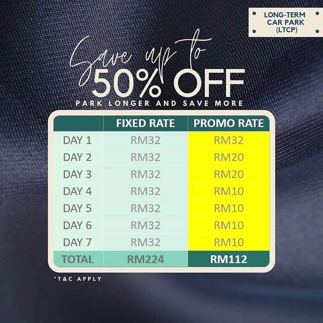 Malaysia Airports offer 50 OFF for Long Term Car Park