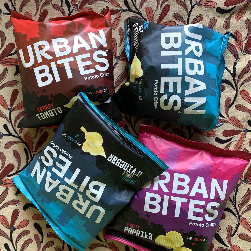 Urban Bites Excellent potato crisps in various flavours. Isabelle