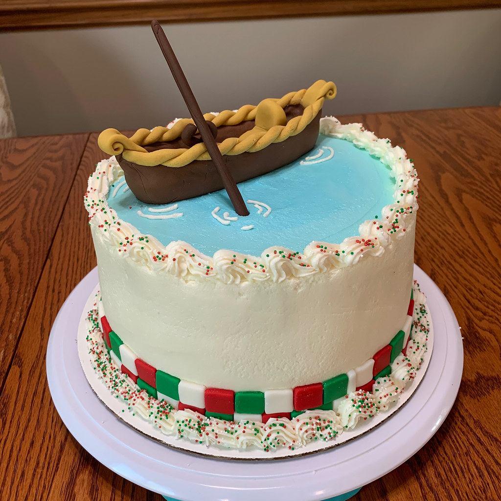 Italian Themed Birthday Cake with a Fondant Gondola Topper… Flickr
