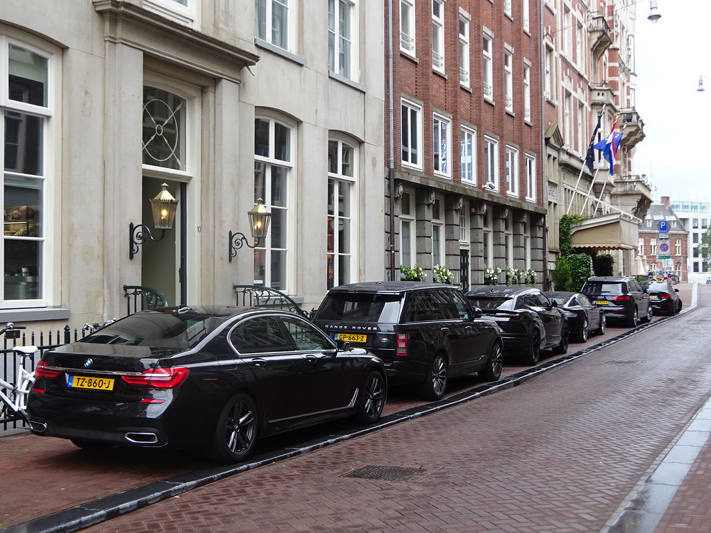 Amsterdam Valet Parking Six expensive cars lined up in fr… Flickr