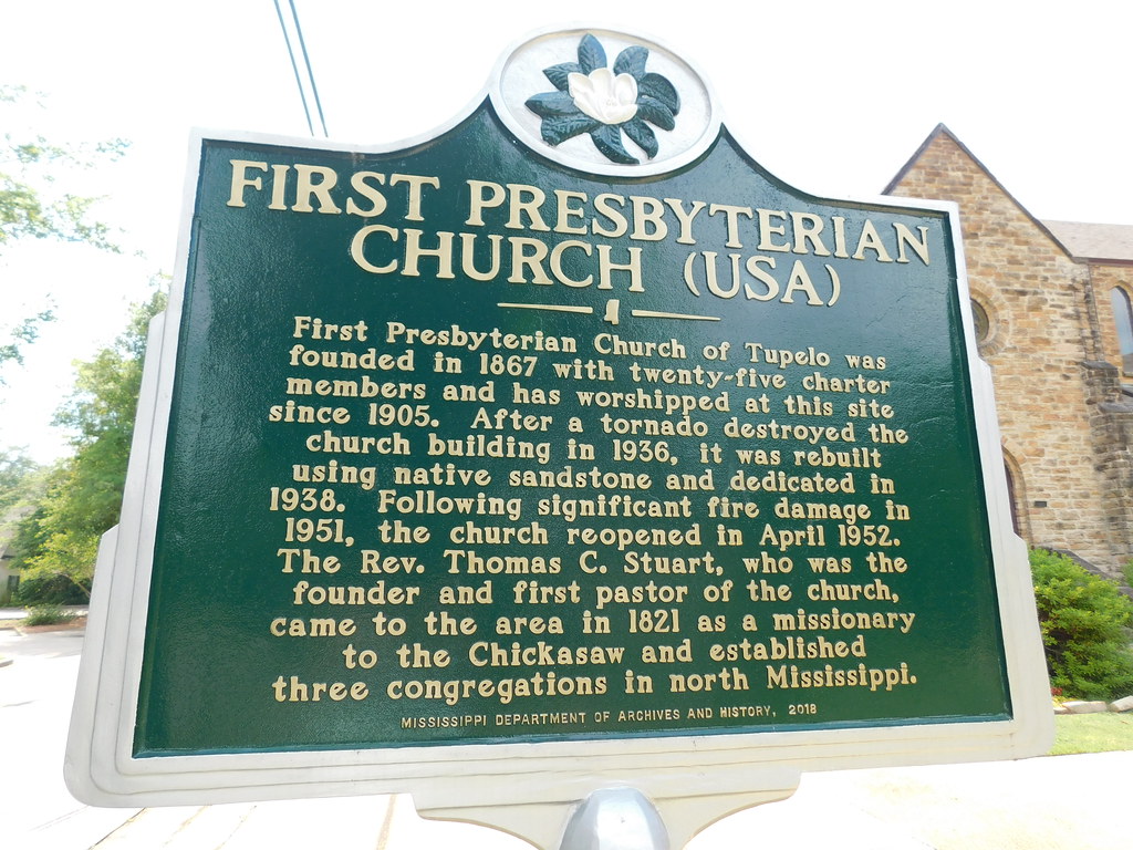 First Presbyterian Church Historic Marker Tupelo, Mississi… Jimmy
