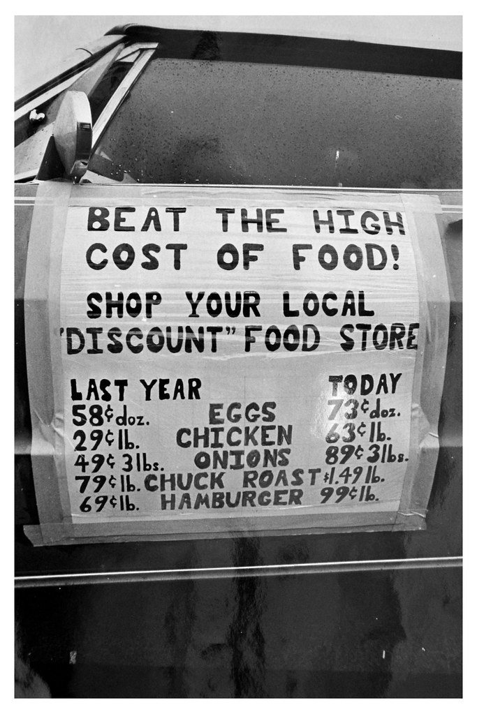 Poster points to huge food price increases 1973 a photo on Flickriver