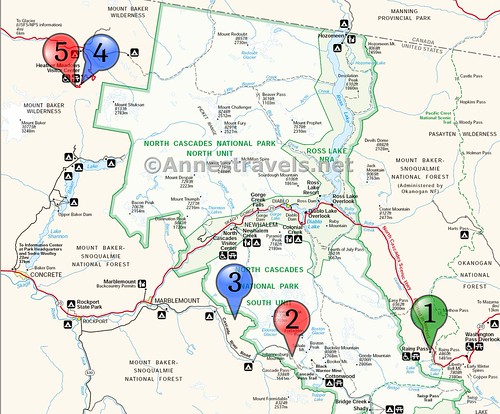 North Cascades Trail Map Hiking Road Trip Itinerary To North Cascades National Park Complex - Anne's Travels