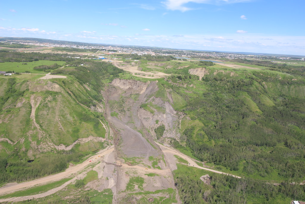 Aerial View of Old Fort Road Slide Since its start on Thur… Flickr