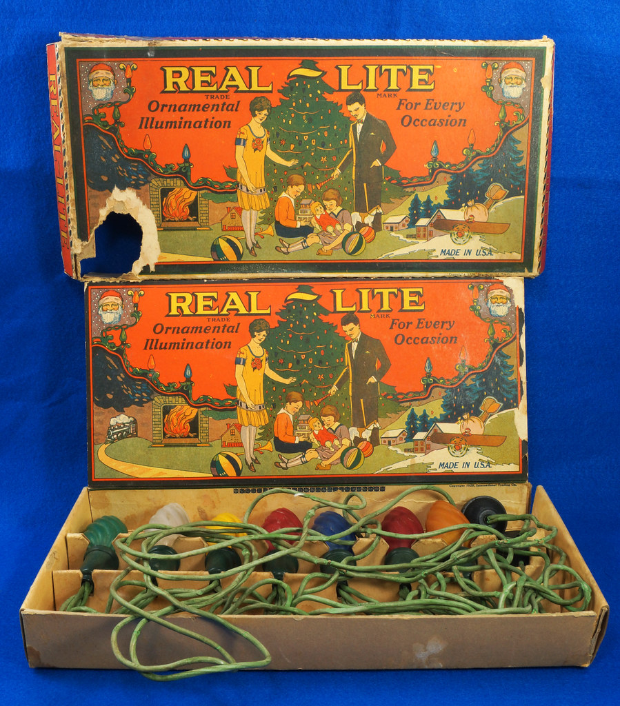 RD30169 Vintage Real Lite Christmas Light Set 1928 Rare Be… Flickr