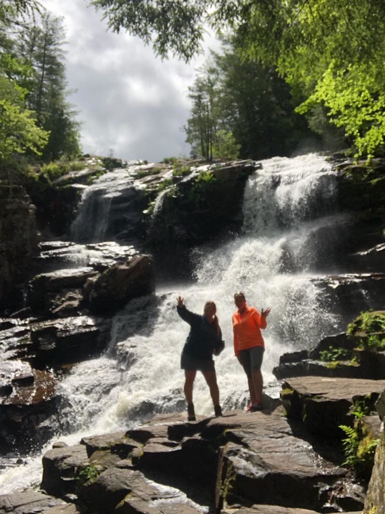 200630potd Two sisters hiking Shelving Rock Falls, Lake Ge… Flickr
