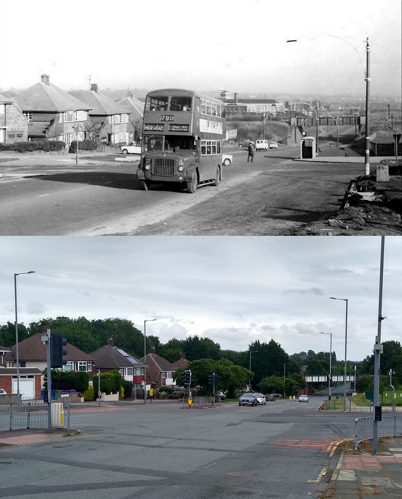 Childwall Valley Road, late 1960s early 70s and 2020 Flickr