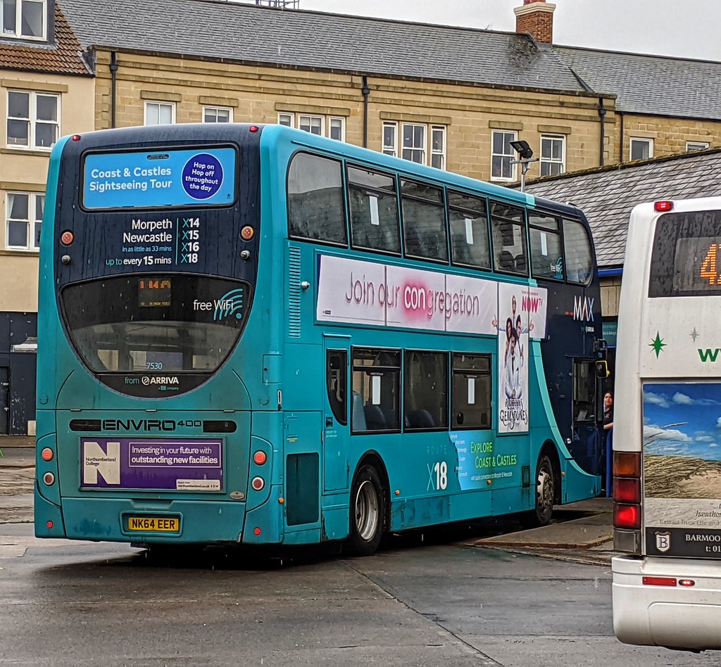 7530 NK64EER seen in Alnwick Bus Station with the 1308 X18… Flickr