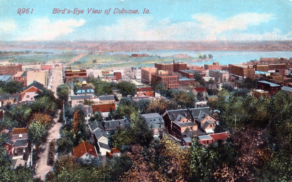 Dubuque, Iowa, Aerial View, Mississippi River a photo on Flickriver