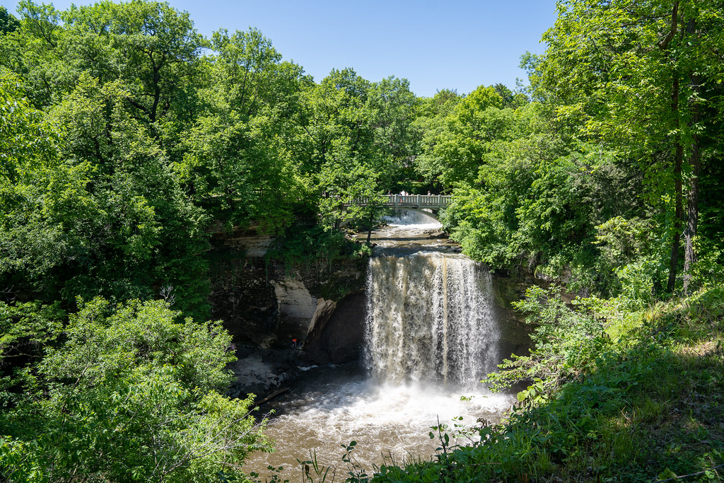 View of the upper falls of Minneopa Falls waterfall at Min… Flickr