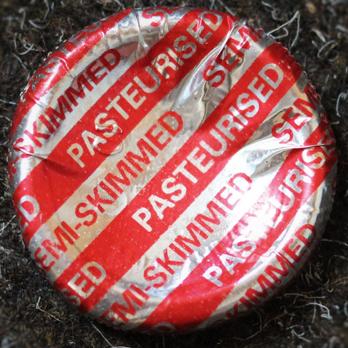 Foil Milk Bottle Top...Squared circle. A milk bottle top w… Flickr