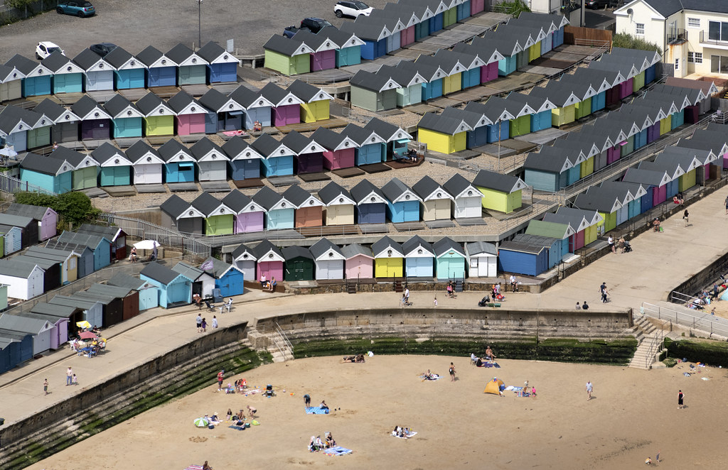 WaltonontheNaze aerial image Essex beach huts Flickr
