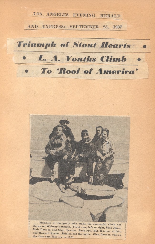 Dawson G 0437 Newspaper clipping, first ascent of East But… Flickr