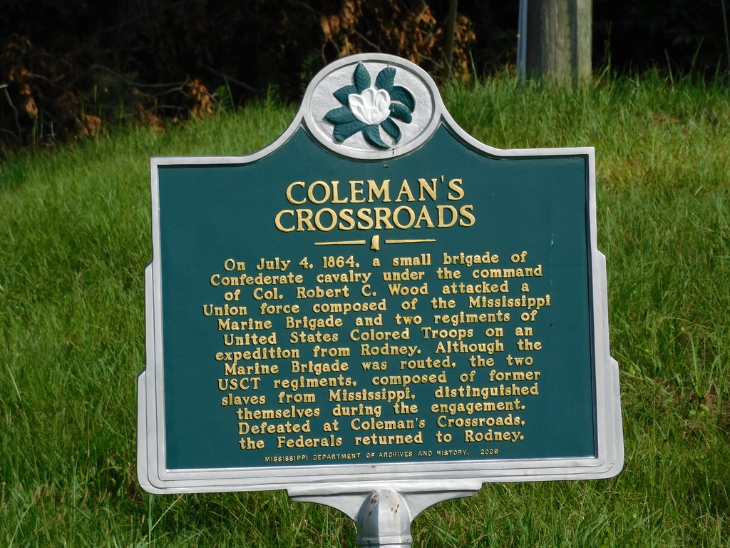Coleman's Crossroads Historic Marker Lorman, Mississippi Jimmy