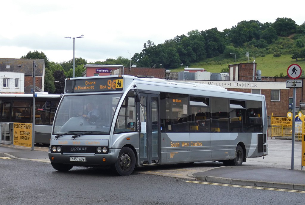 South West Coaches YJ56AOV Optare Solo leaving Yeovil Bus … Flickr
