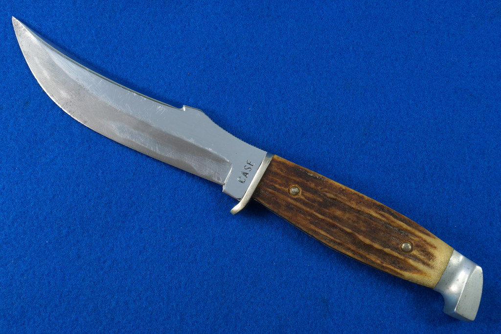 RD30609 Vintage CASE Hunting Knife Stag Handle in Leather … Flickr