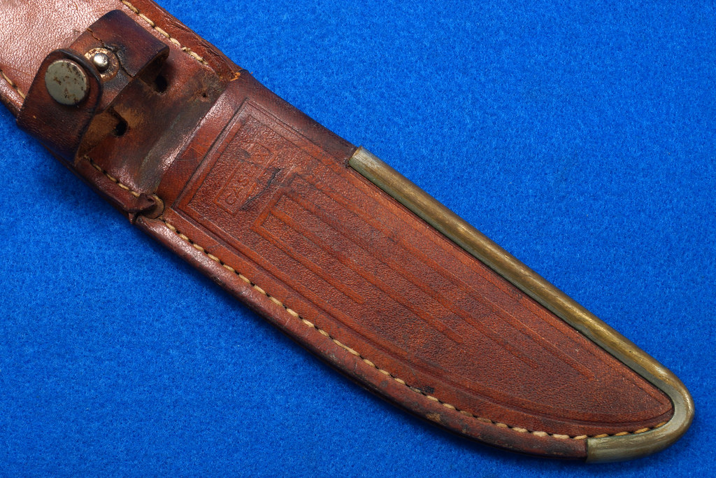 RD30609 Vintage CASE Hunting Knife Stag Handle in Leather … Flickr