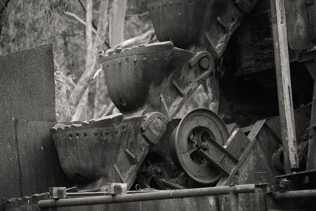 Dredge buckets Old goldfields dredge at Malden, Victoria Mike