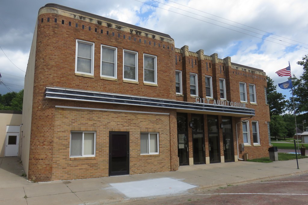 Oakland City Auditorium (Oakland, Nebraska) This Art Deco … Flickr