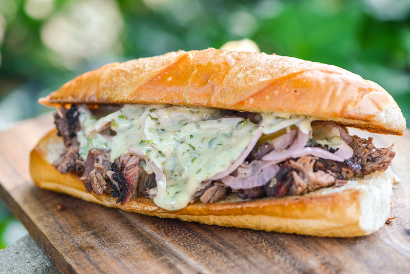 Smoked Brisket Cheesesteaks with Green Chili Queso Recipe The Meatwave