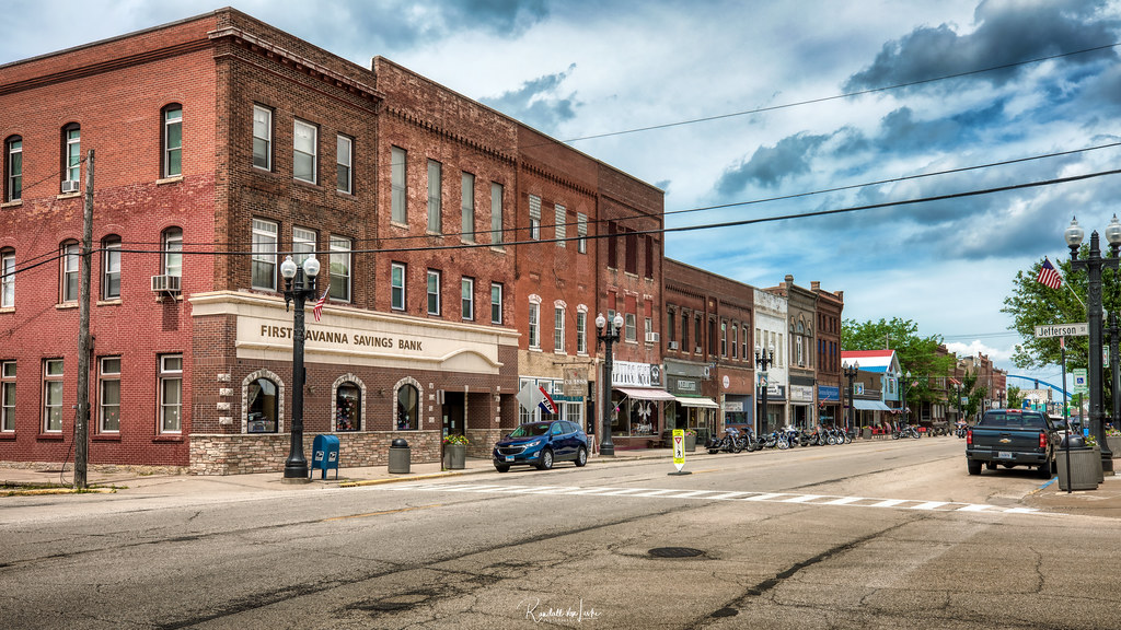 Looking North on Main St. from Jefferson St., Savanna, Ill… Flickr