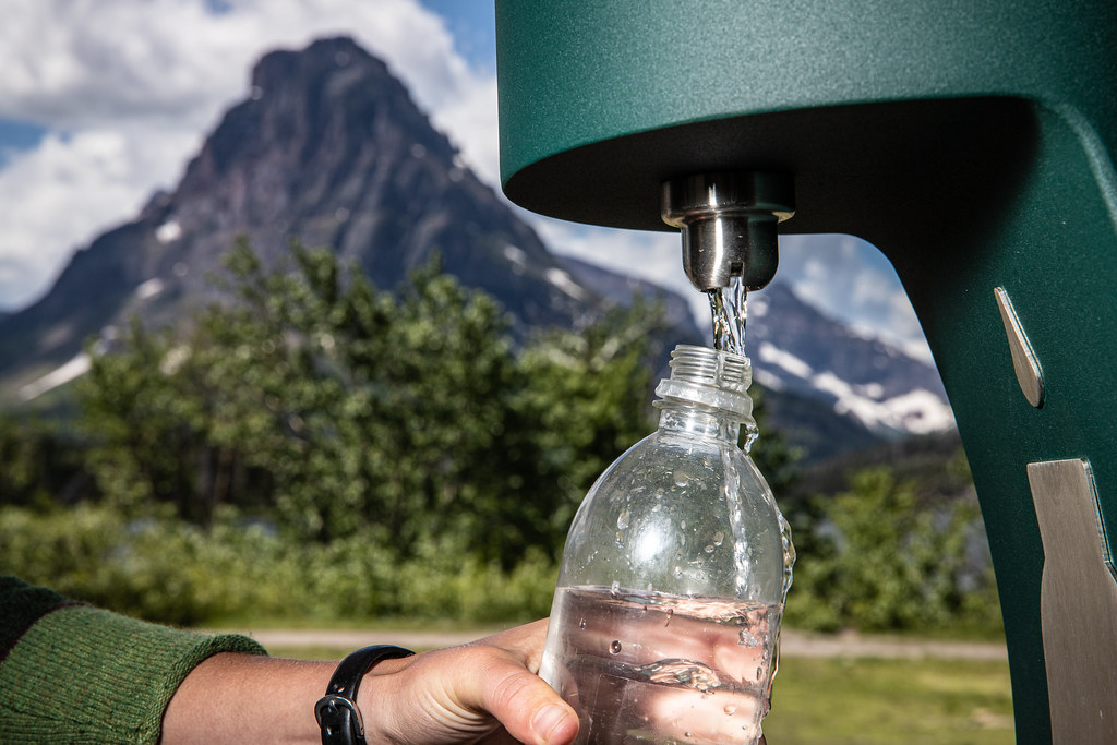 Water Bottle filling station in Glacier This station is lo… Flickr