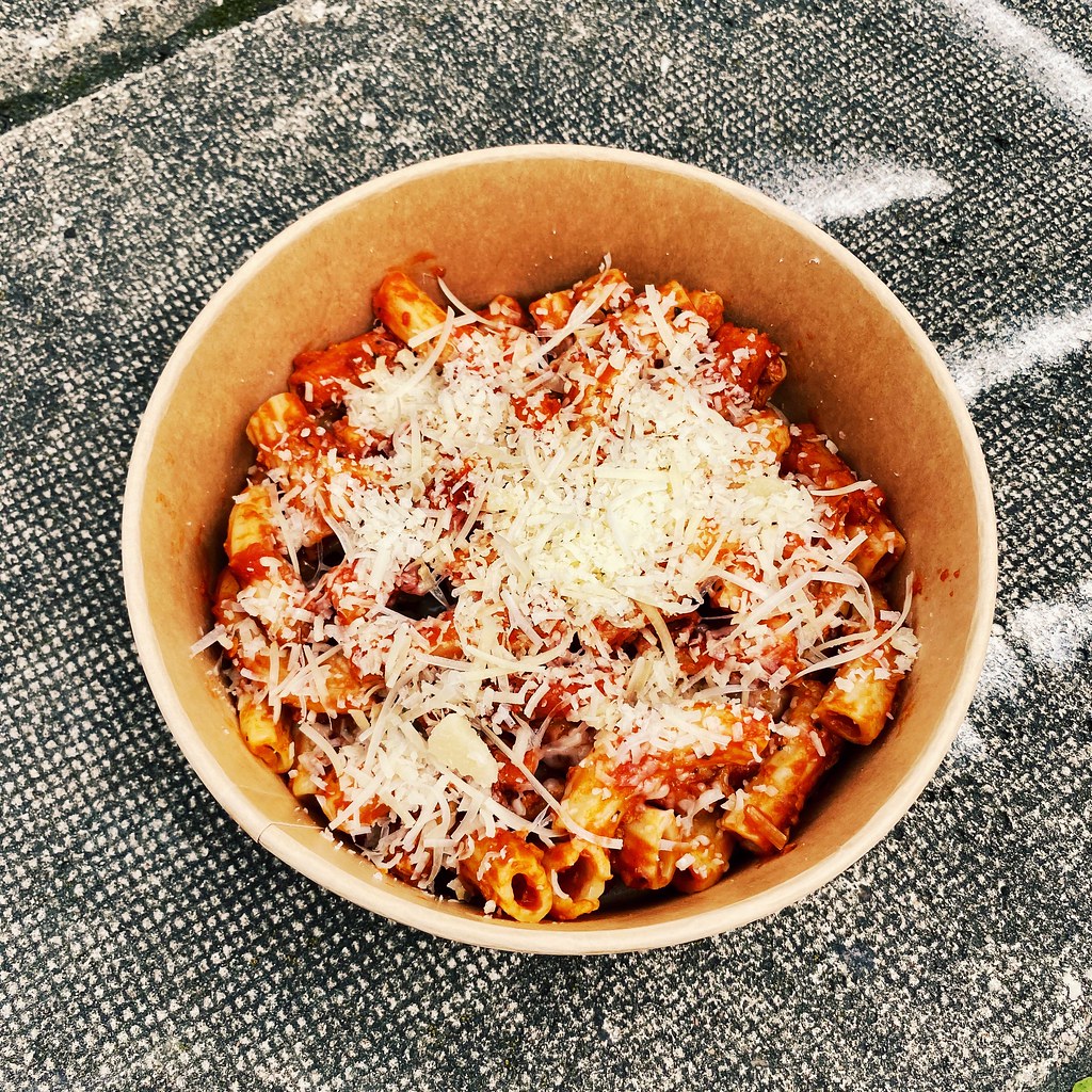 Pasta with vegetarian Bolognese Like_the_Grand_Canyon Flickr