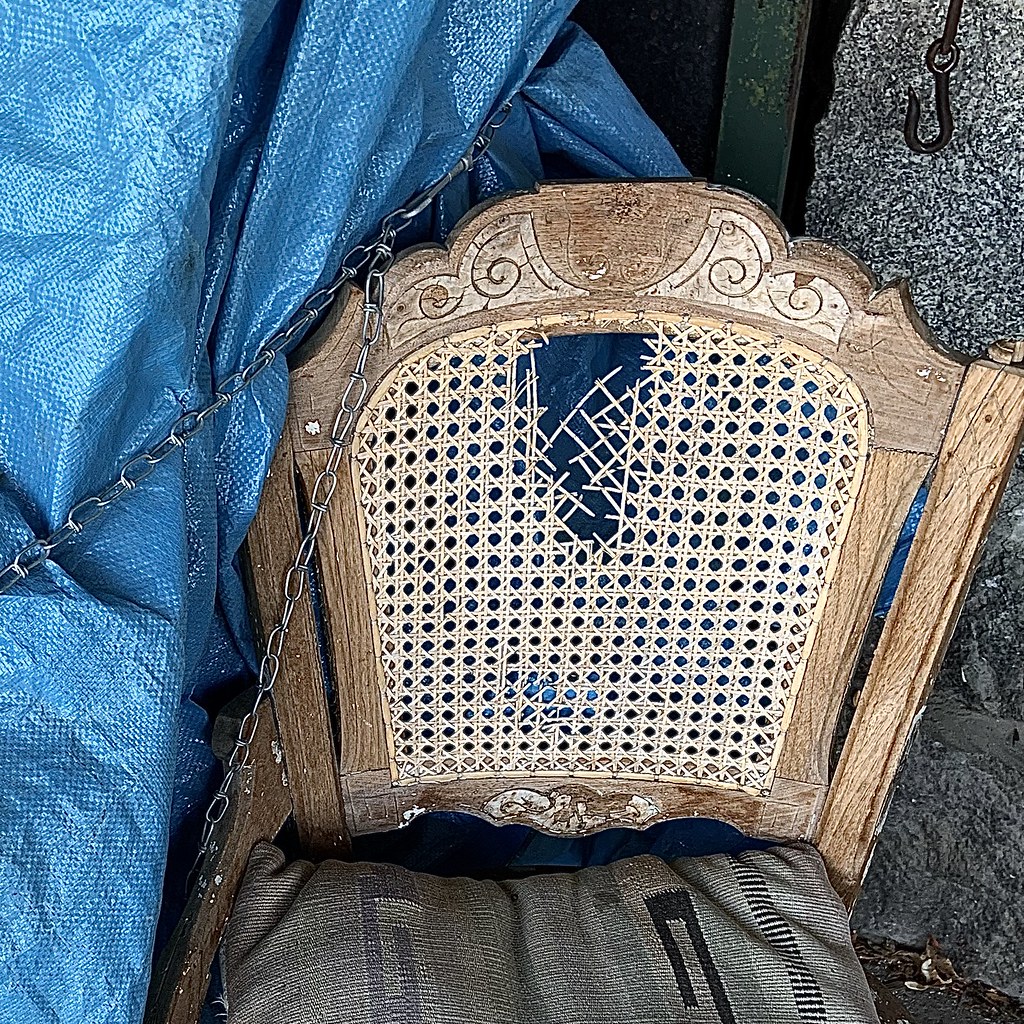 COVID19 series / broken wicker back chair James Simpson Flickr