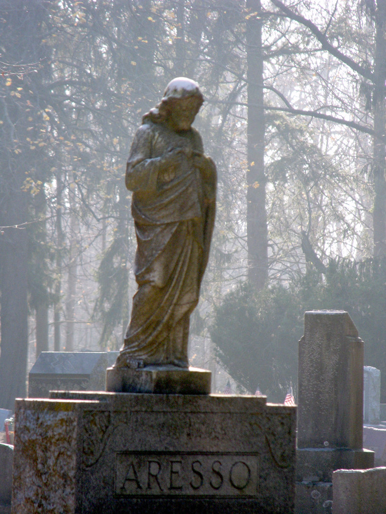 In the Morning Mist Catholic cemeteries have many statues.… FotoGuy