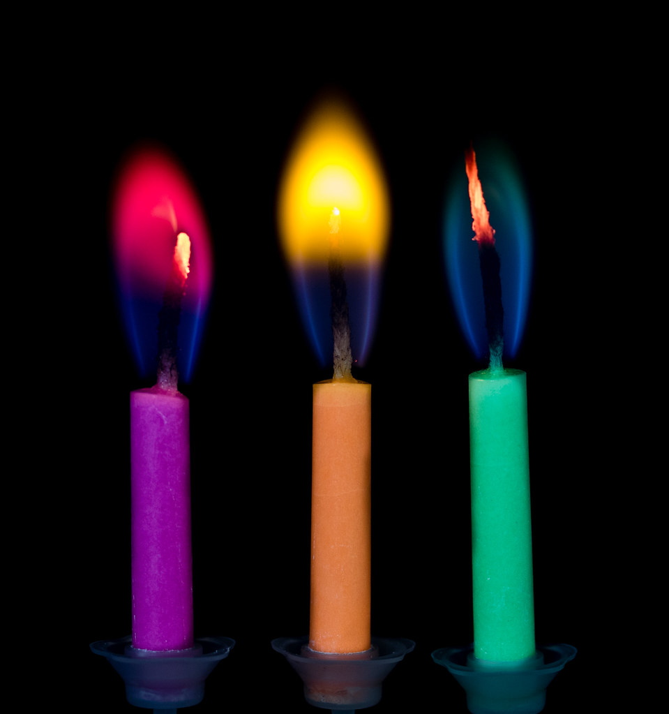 Coloured Candles Also called 'Angel Flames' These are birt… Flickr