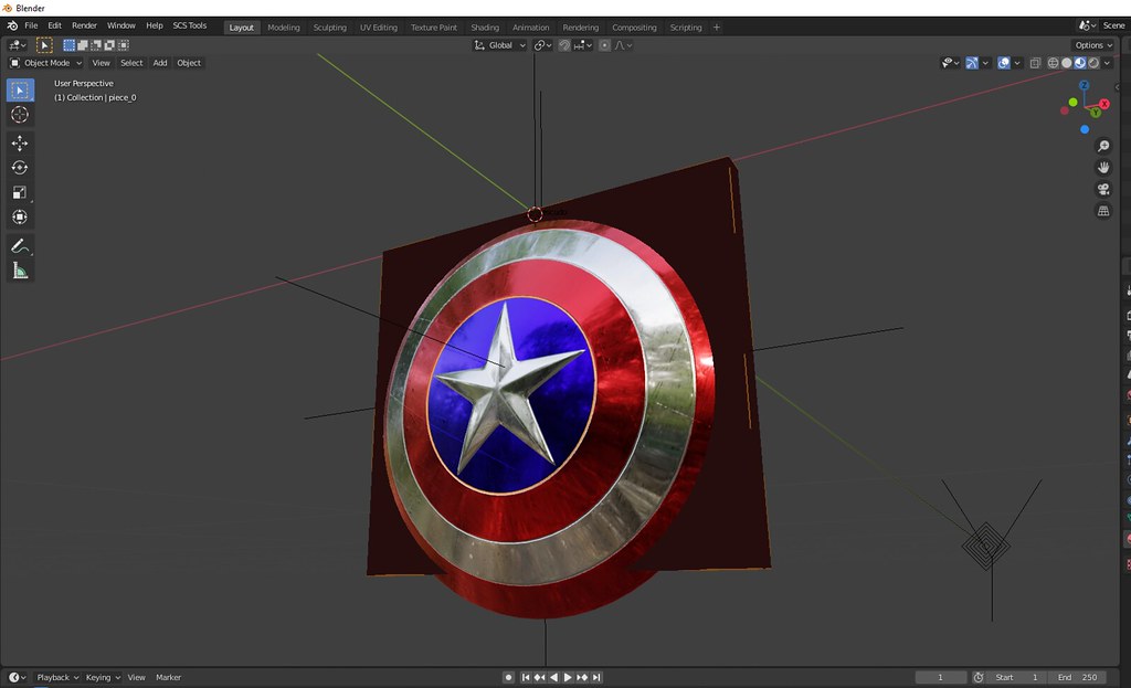 Capitan American shield, training blender MV3DS Real Simulator. Flickr