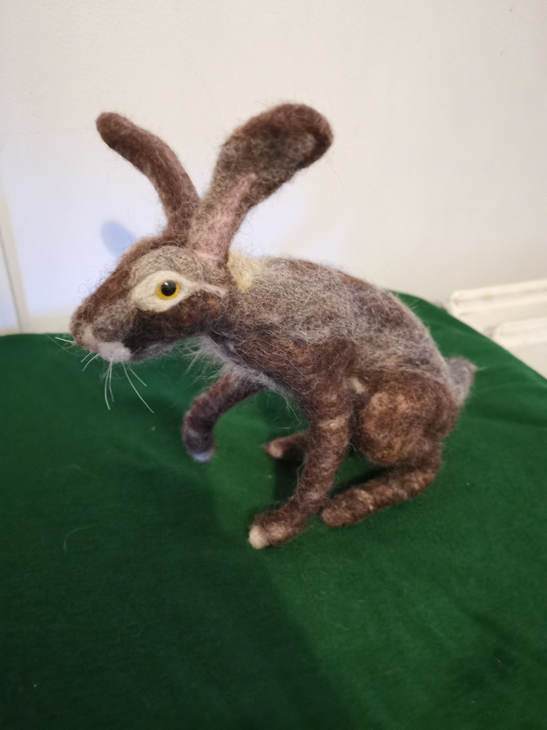 Hartley the Scottish wild hare. Kit from the crafty kit Co