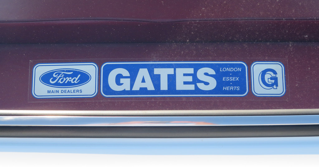 Gates Ford dealer sticker As seen on the Corsair. My surna… Flickr