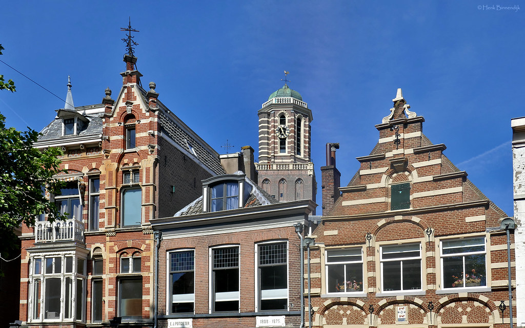 Zwolle city center City center facades with the tower ('P… Flickr