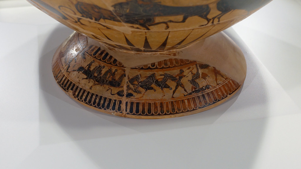 Kleitias and Ergotimos, François Vase, detail with battle … Flickr