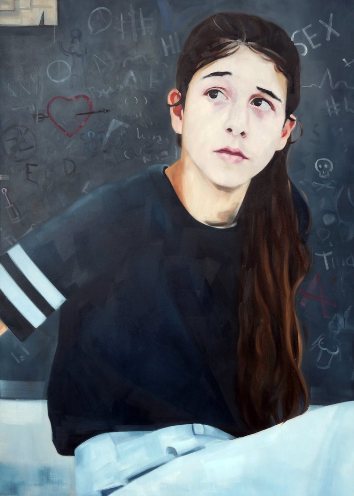 teenage mural, oil on canvas, 140x100, 2020 Danimalkunst